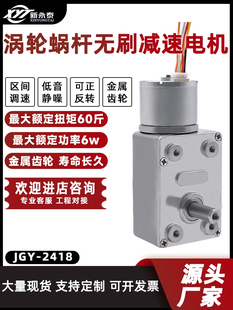 新型永泰Jgy2418微型直流减速无刷调速电机涡轮蜗杆低速电机12V24