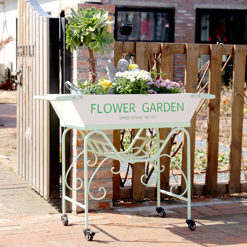 岛拉白色绿色铁艺花架庭院别墅