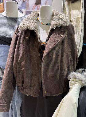 十三行现货2025冬季新款韩版时尚毛领百搭简约棉服外套S68629W356