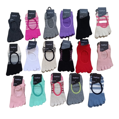 toesox普拉提瑜伽袜纯棉五指袜瑜伽袜专业防滑耐磨锻炼舞蹈袜