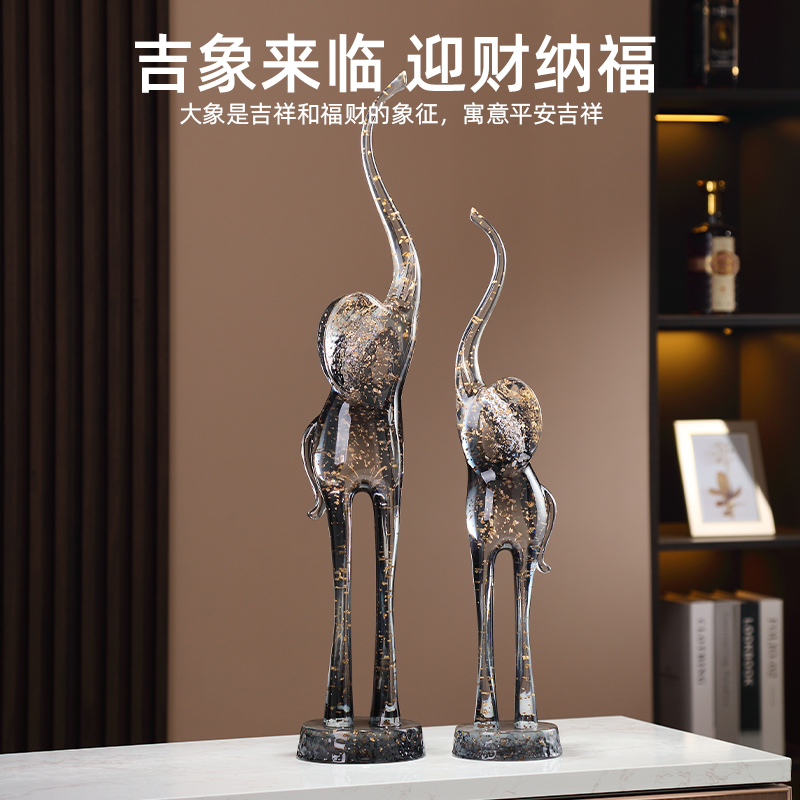 创意玄关艺术大象竖高摆件
