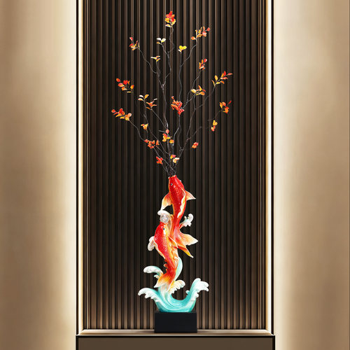 招财摆件年年有余创意旺宅工艺品