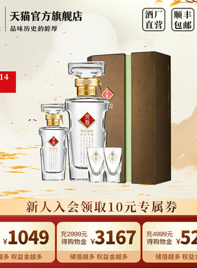 文君酒绿色礼盒2013-2014年52度老酒500ml+100ml浓香型白酒收藏