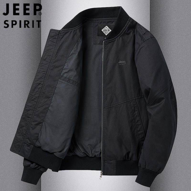 JEEP SPIRIT飞行员夹克男春秋季工装复古棒球服美式休闲宽松外套