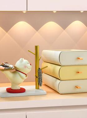 小熊猫入户玄关钥匙收纳摆件