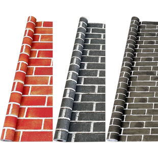 墙纸店铺装修墙裙贴纸自粘防水防潮墙壁饭店专用墙面装饰复古壁纸