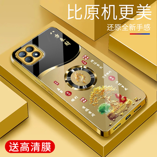 适用于OPPOReno4se手机壳电镀金玻璃简约新款硬壳reno4se男女轻奢生肖保护套镜面时尚潮牌OPPO手机套超薄外壳