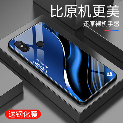 适用于小米8se手机壳玻璃商务新款个性网红mi8se创意保护套镜面时尚潮牌硅胶手机套米8SE高颜值全包边