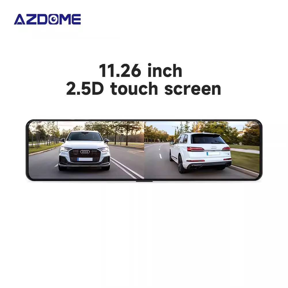 AZDOME后视镜行车记录仪12寸双镜头倒车影像高清WIFI广角停车监控