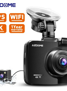 AZDOME超清2160P行车记录仪广角夜视GPS轨迹停车监控手机WIFI互联