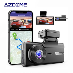AZDOME带屏记录仪超高清4K+2K前后双录重力感应WIFI互联行车轨迹
