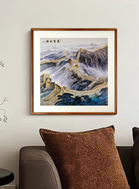 手工錾刻万里长城铜雕刻画