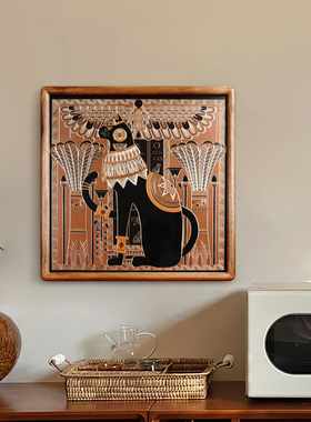 古埃及动物雕画墙面装饰画