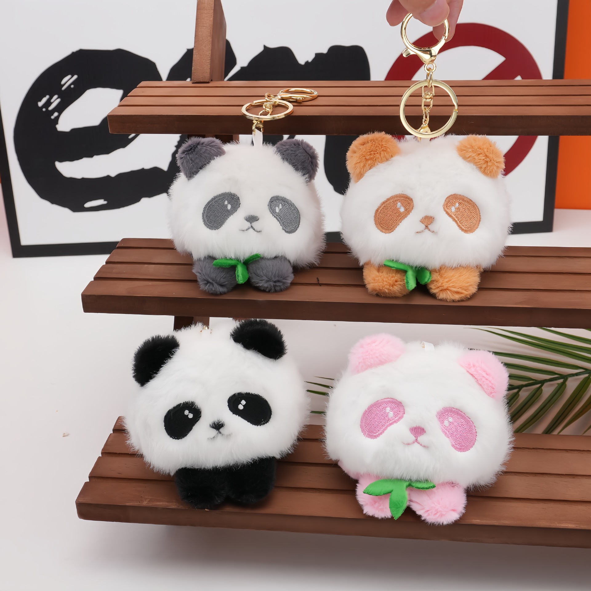 新款可爱萌宝小熊猫挂件呆萌毛绒