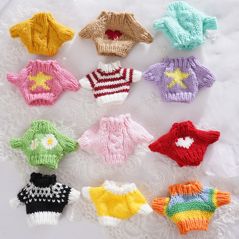 10cm娃衣拉布布针织毛线小衣服