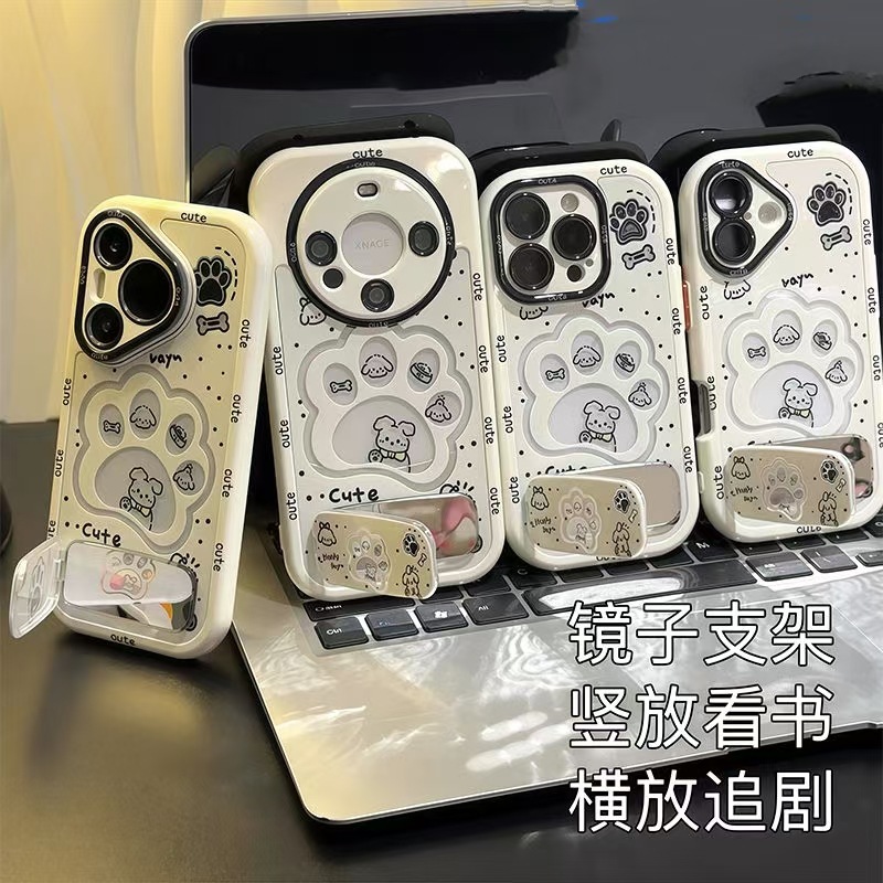 猫爪支架款适用华为mate60pro手机壳全包pura70/nova1214荣耀防摔