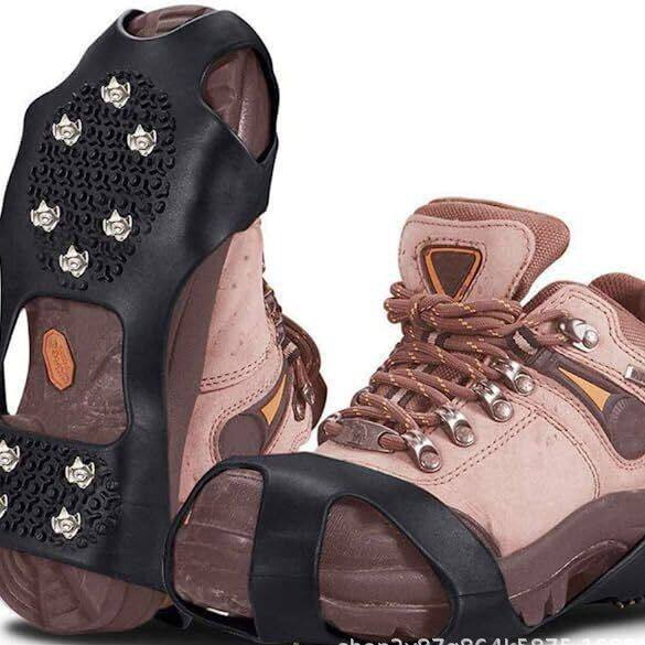 不锈钢冰雪鞋钉硅十钉10齿钢钉冰爪登山旅游钓鱼雪地防滑鞋套徒步