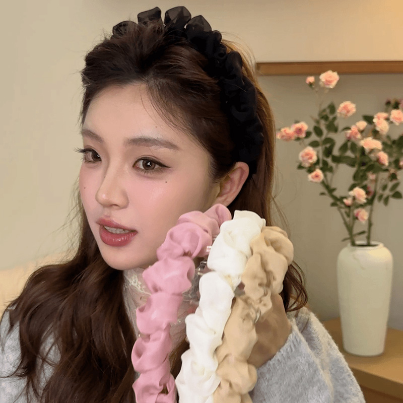 网纱云朵泡泡发箍女2025新款高颅顶不勒头发卡高级感洗脸头箍发饰