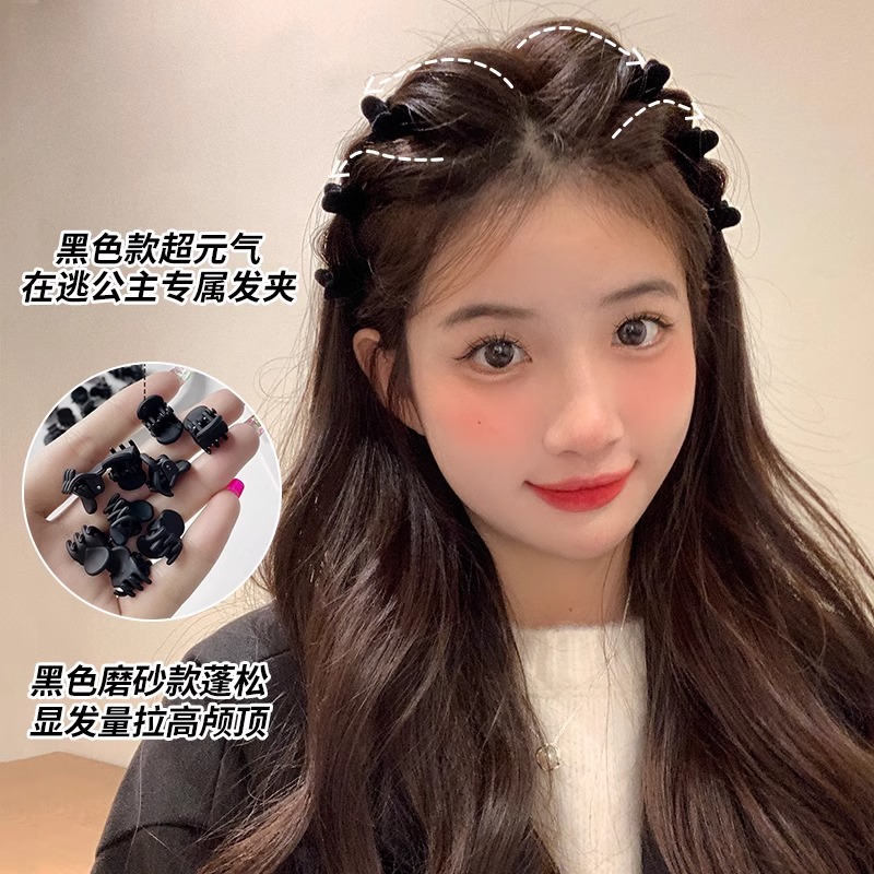 黑色迷你小抓夹女2025新款公主头侧边刘海夹发卡高级感碎发夹头饰