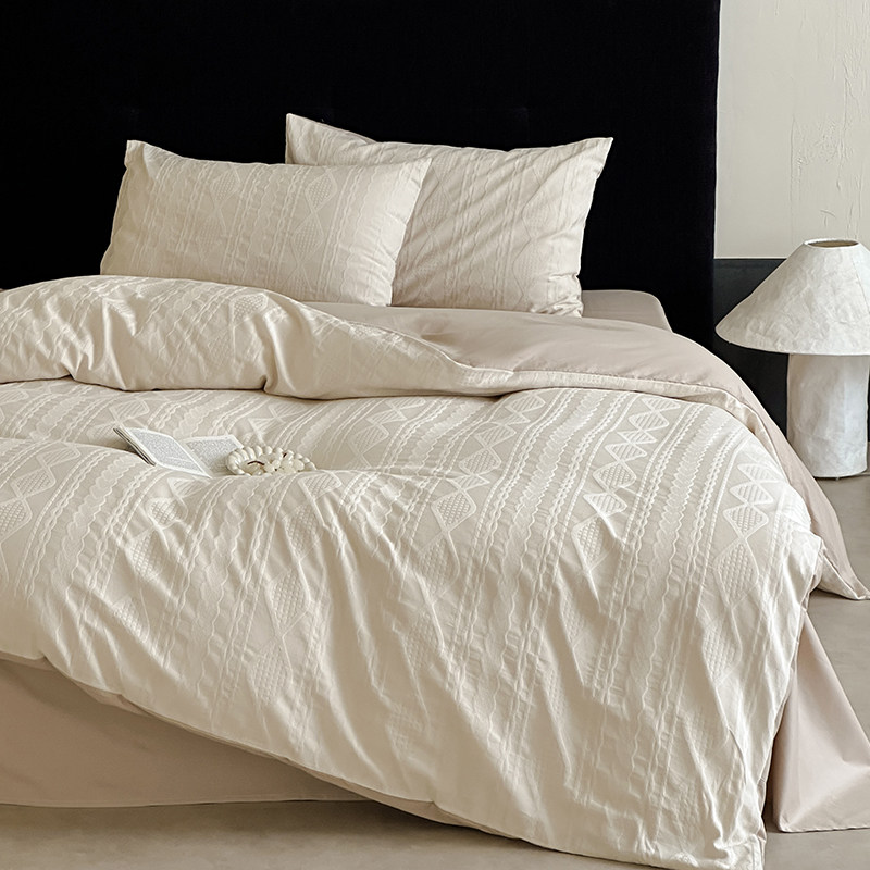 A类高端轻奢主卧大气全棉床上四件套纯棉床笠款床品床单被套2025,床上用品,床品套件/四件套/多件套,淘宝优惠券,粉丝福利购,淘宝优惠卷