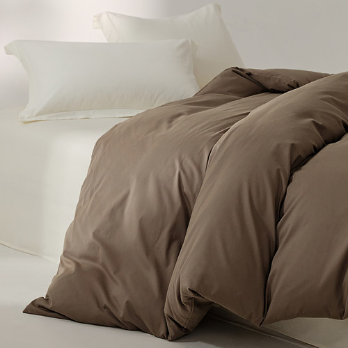 秋冬磨毛纯棉被套单件简约纯色