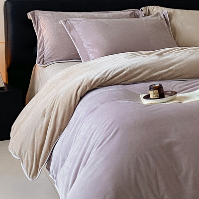 婴儿绒四件套双面加绒细腻保暖