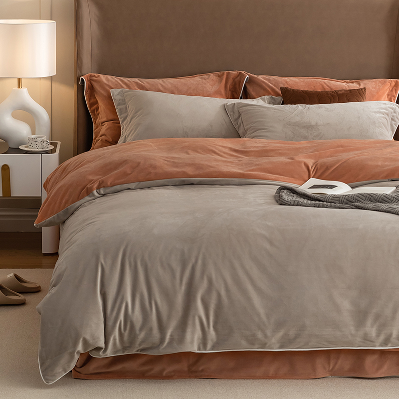 冬季牛奶绒四件套珊瑚绒秋冬