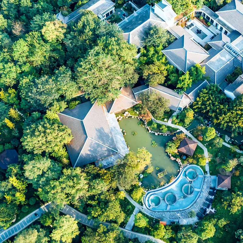 扬州瘦西湖红园酒店1-2晚连住温泉体验+双人旅拍服务+机器人咖啡