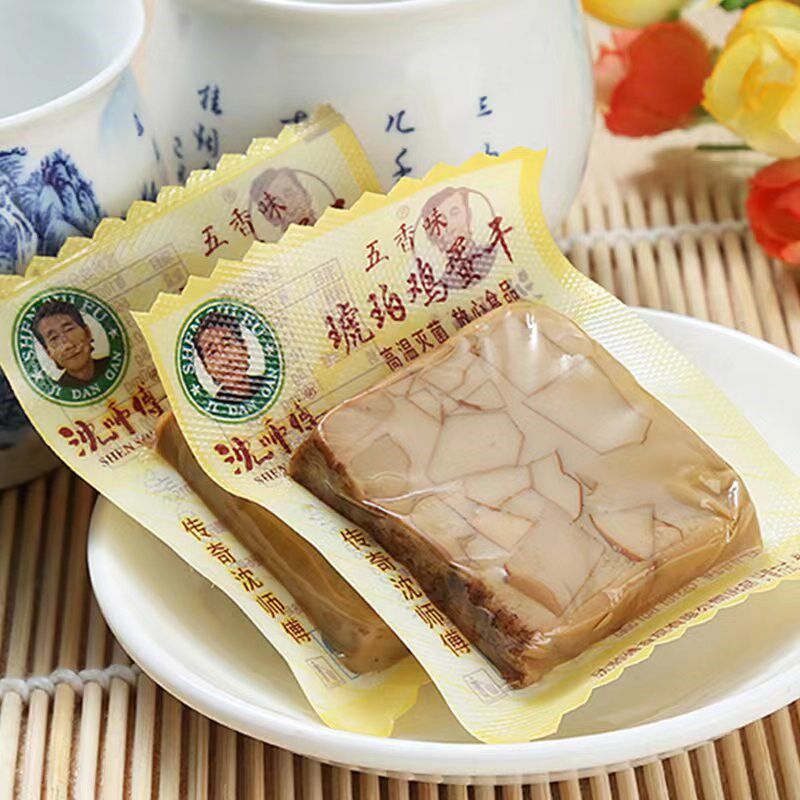 沈师傅夹心鸡蛋干非豆腐干五香美式热狗I味休闲小吃零食豆干小包