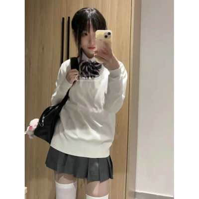 学院风日系原创制服秋冬新款jk毛衣套头百搭长袖针织衫少女拉德