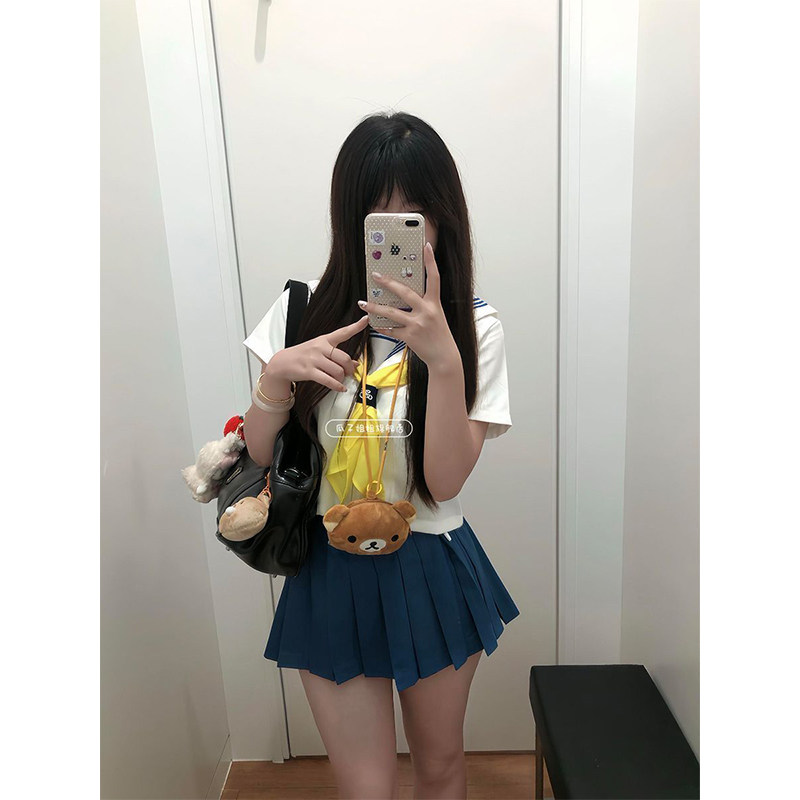 JK白领三本制服基础原创短袖水手服jk海军日系学院夏季套装