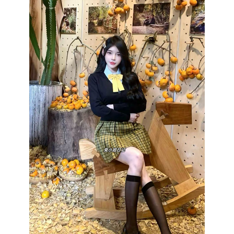 【向日葵】樱花妹JK制服秋冬氛围感针织毛衣开衫基础百搭格裙穿搭