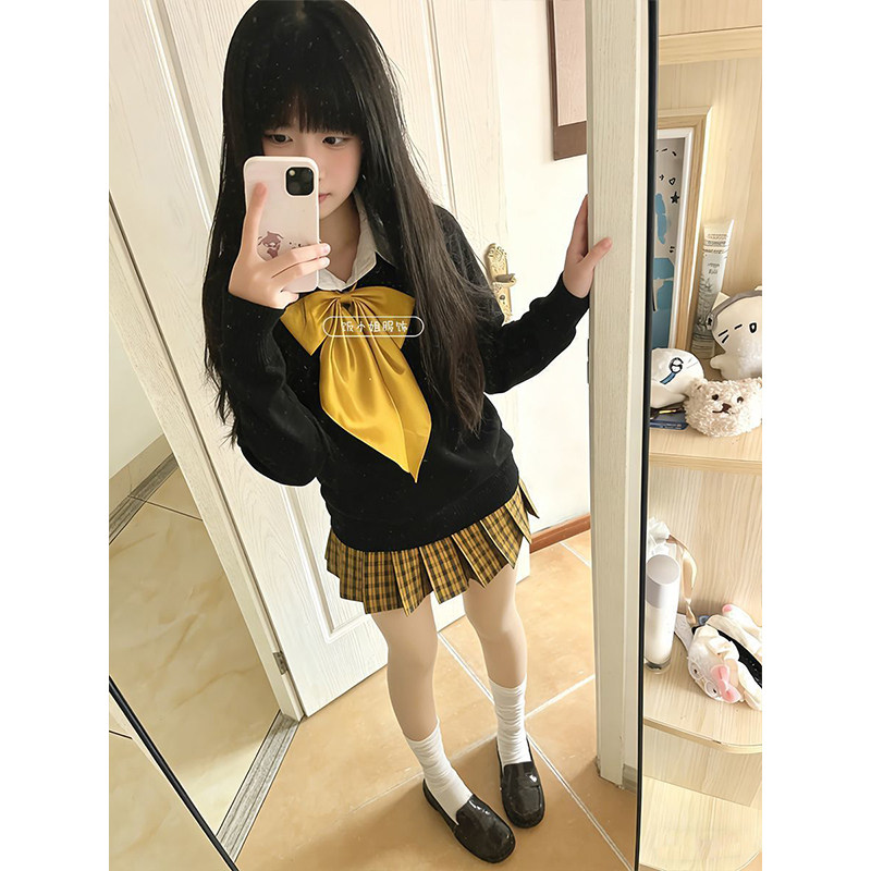 向日葵/原创正版日系JK制服秋冬套装格裙长袖毛衣学院风校供软妹,女装/女士精品,时尚套装,淘宝优惠券,粉丝福利购,淘宝优惠卷