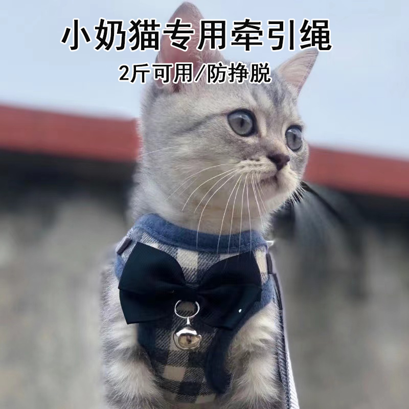 猫咪牵引绳防挣脱外出专用