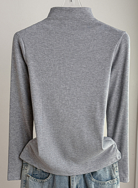 2025春秋新款莫代尔螺纹半高领打底衫女秋冬内搭洋气长袖爆款上衣