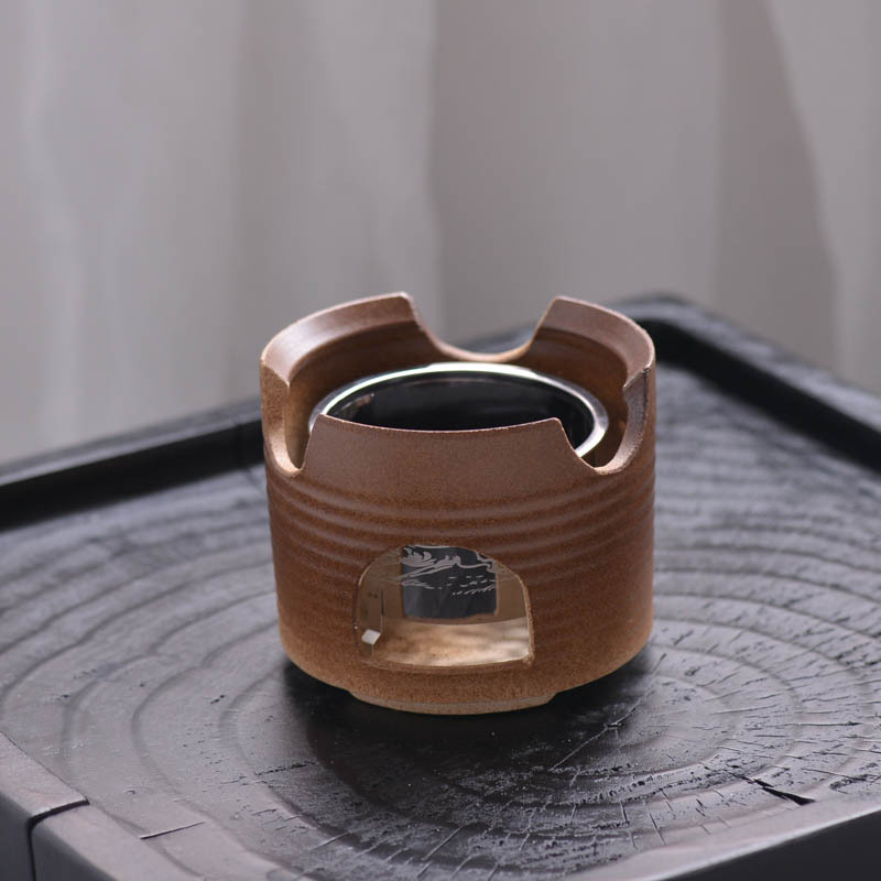 围炉煮茶一整套粗陶手作家用户外温茶壶柴烧碳烤茶壶围炉加热煮茶
