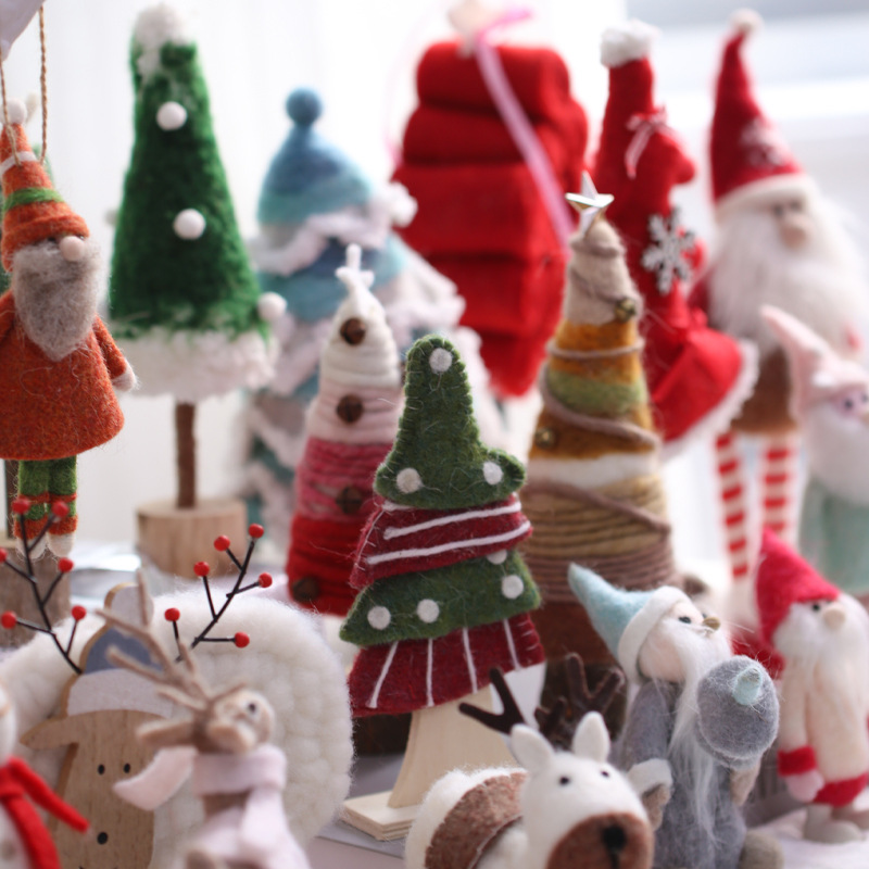亚马逊圣诞老人布置场景创意玩偶圣诞树挂件装饰品道具配饰