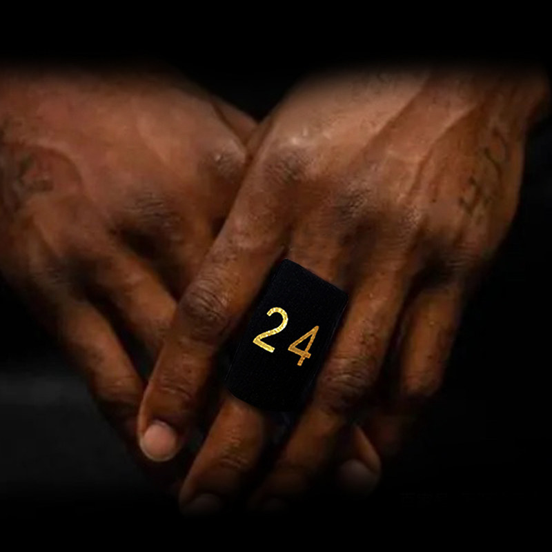 KOBE科比24护指烫金手指套护具关节扭伤固定弹力保护篮球星指套棉