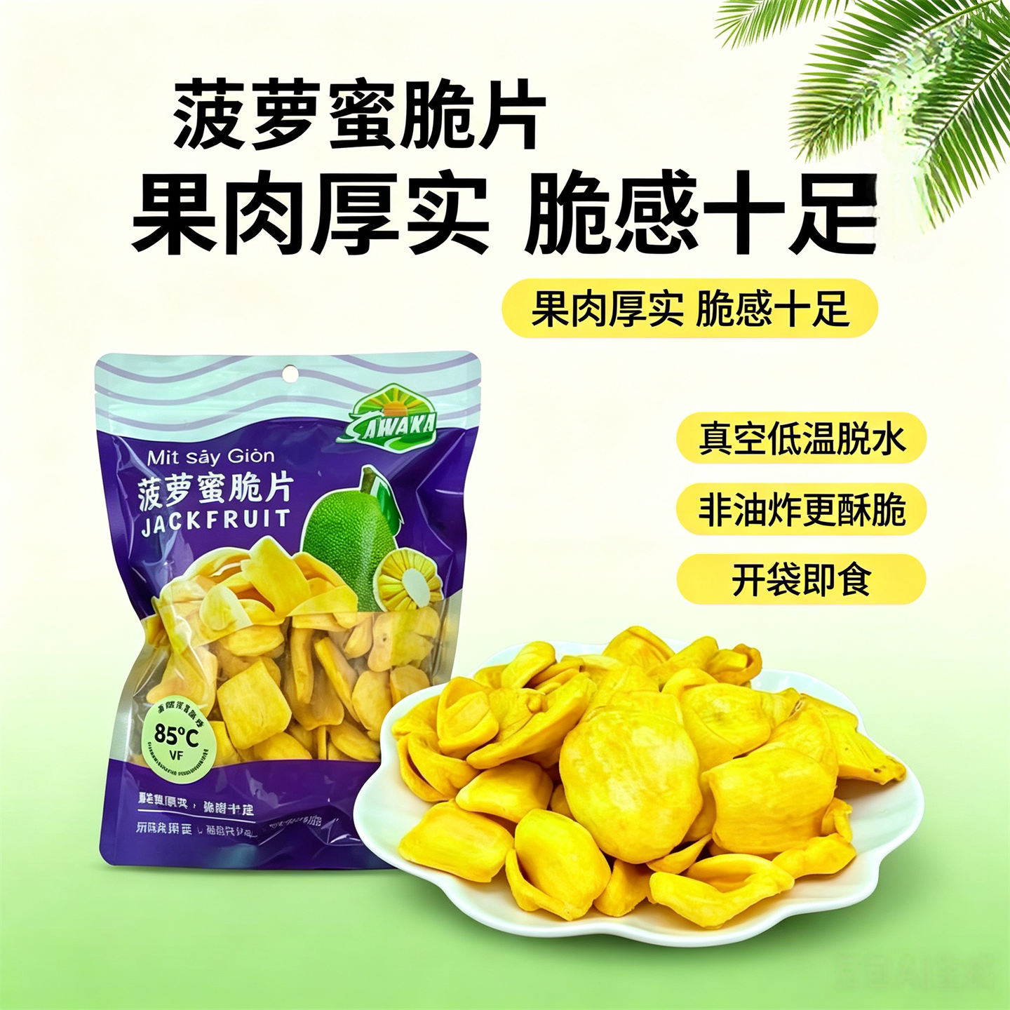 菠萝蜜脆片非油炸真空低温脱水
