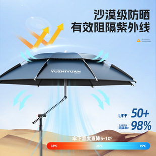 渔之源钓伞2025新款三折叠钓鱼伞户外露营遮阳伞轻量便携野钓鱼伞