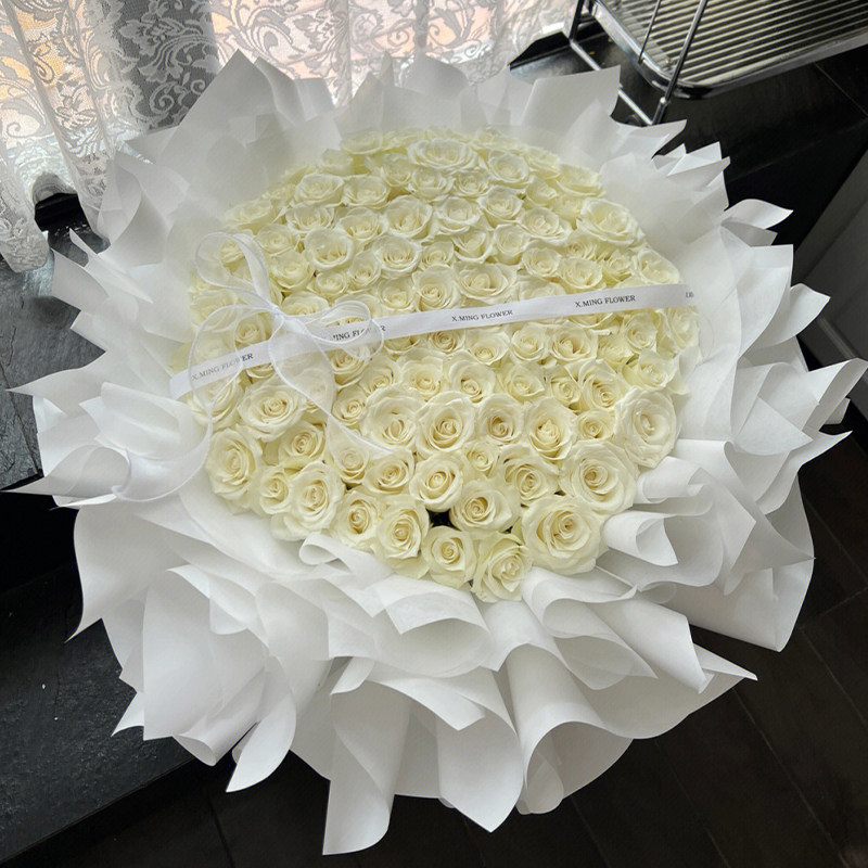 白玫瑰花束全国同城配送