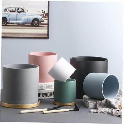 flowerpot ceramic simple large indoor plant pot with tray