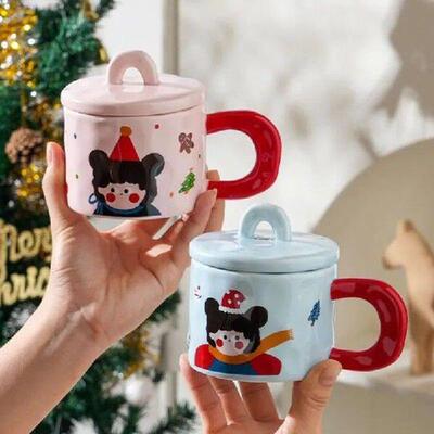 Ceramic Candy Color Girl Coffee Mug Breakfast Milk Mug