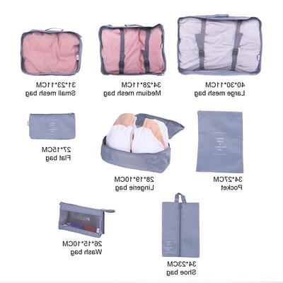 8/6 pieces Set Travel Organizer Storage Bags Suitcase