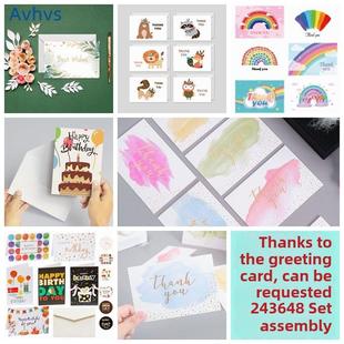 card Holiday greeting thank birthday Gift note 贺卡 you