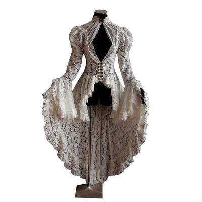 Women Vintage Lace Victorian Dresses Halloween Retro Dresses