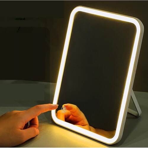 LED Intelligent portable makeup mirror desk化妆镜美妆灯可调