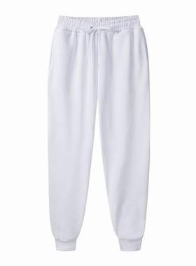 black Dark Trousers For Men Sweat pants Track Jogging white