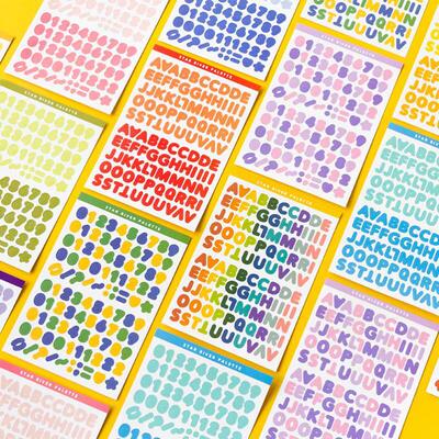 2 Sheets Self Adhesive Alphabet Letters Numbers Stickers kid