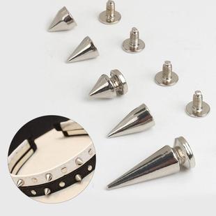 10/100Pcs Silver Cone Studs Spikes Leather Rivet For Cool Pu